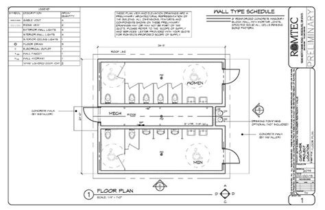 2079 Large Conventional Restroom Building Bathroom Design Layout