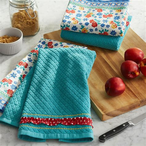 The Pioneer Woman 4 Pack Floral Kitchen Towel Set