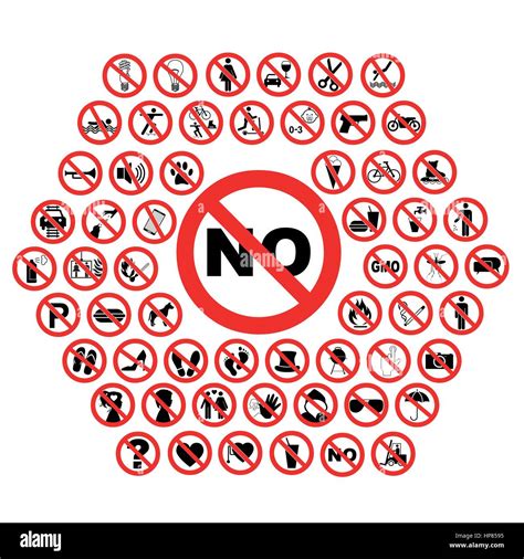 Prohibition Signs Set Vector Stock Vector Hot Sex Picture