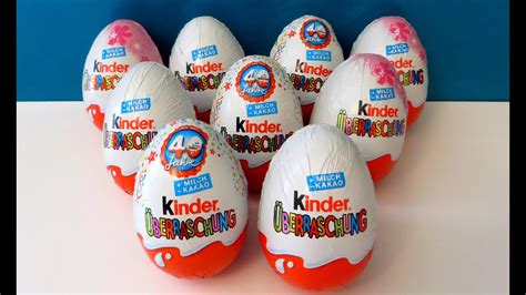 9 Kinder Surprises Eggs Special 40th Birthday Edition Youtube