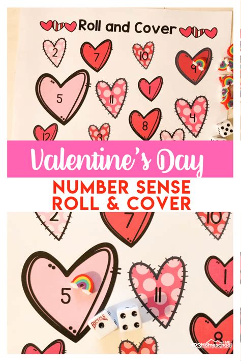 Free Valentines Day Roll And Cover Preschool And Kindergarten Age Kids