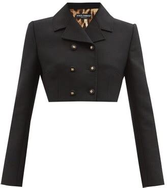 Dolce Gabbana Cropped Double Breasted Jacket Shopstyle