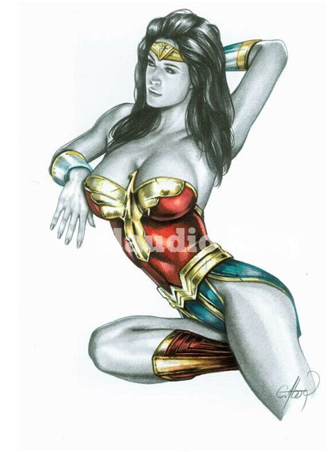 Wonder Woman By Claudio Aboy With Images Sketches Humanoid Sketch