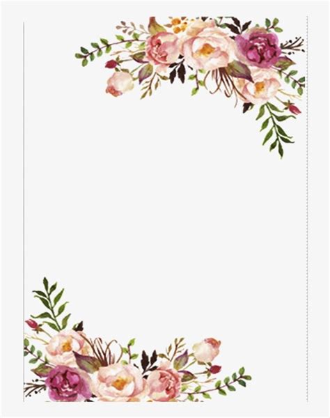Download çikolatadenizi Floral Wedding Invitation Border Png Image