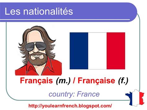 French Lesson 123 Nationalities In French Les Nationalités En
