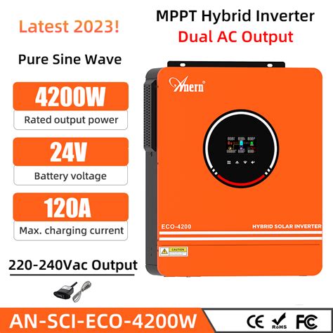 Kw Kw Mppt Off Grid Hybrid Inverter Vdc Vdc Vac Pv Panel