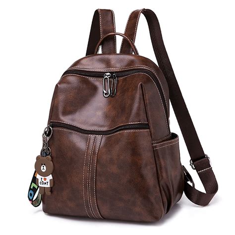 Bagzy Women Backpack Small Travel Backpack Leather Rucksack Bag Anti