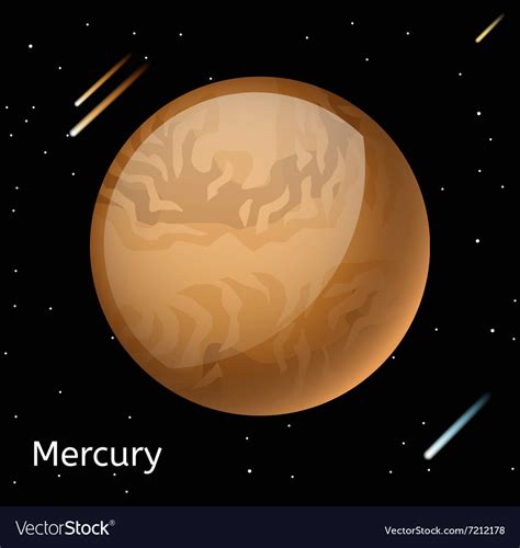 Mercury Planet 3d Royalty Free Vector Image Vectorstock