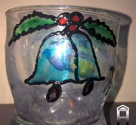 Bells And Balls Christmas Glass Painting
