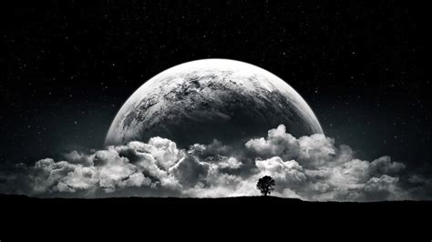 Big Full Moon Night Horizon Scenery 4k 6937 Wallpaper