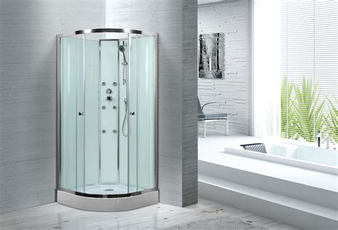 Spacious Extra White Glass Shower Cabins For Country Clubs Real