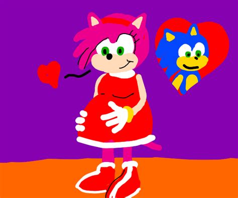 Amy Rose Pregnant With Sonics Baby Drawception
