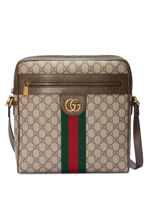 Tap gucci's iconic gg supreme canvas this with beige crossbody bag. Medium Ophidia Gg Supreme Messenger Bag In 8745 Beige ...