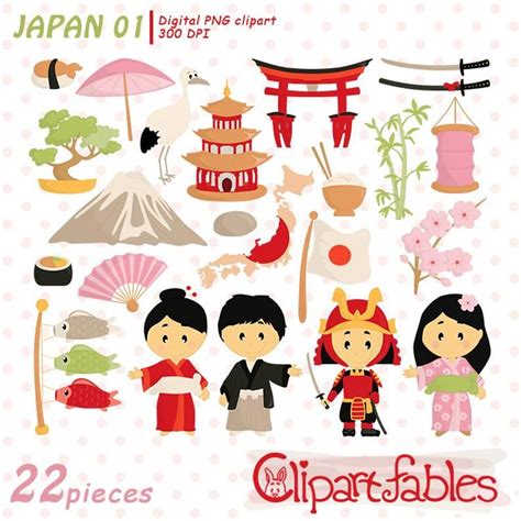 Cute Japan Tradition Clipart Japanese Clip Art Travel Etsy Geisha