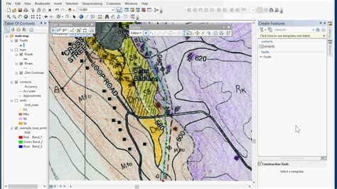 Digitising A Geological Map In Arcgis Desktop 103 Part 4 Of 4 Youtube