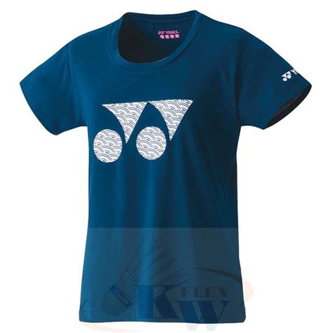 Yonex Womans T Shirt 16461ex Indigo Blue Kw Flex Racket Speciaalzaak