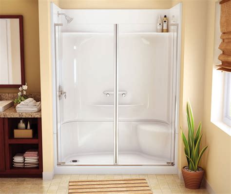 KDS 3060 AcrylX Alcove Center Drain Four Piece Shower In White Shower
