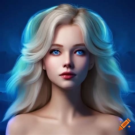 3d Render Of An Angelic Fairy Woman With Blue Eyes On Craiyon