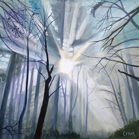 Blue Mist Artwork Of Fog In The Forest Art By Cedar Lee