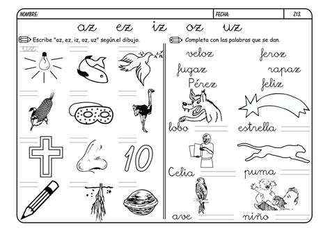 Lectoescritura Y Vocabulario Con La Letra Z Lectoescritura Letras