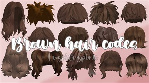 Brown Hair Codes For Robloxbloxburg Wolf Cut Etc⭐️ Youtube