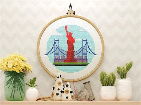 This fun and colorful pattern is the perfect project for combining 3 favorite hobbies into 1, cross stitch, crosswords, and swearing of course. New York Cross Stitch Pattern Modern Cross Stitch Pattern ...