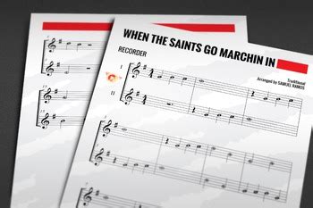 When the saints go marching in soprano (descant) recorder version. Recorder Sheet Music: When the Saints Go Marching In - Duet by HardPlayed