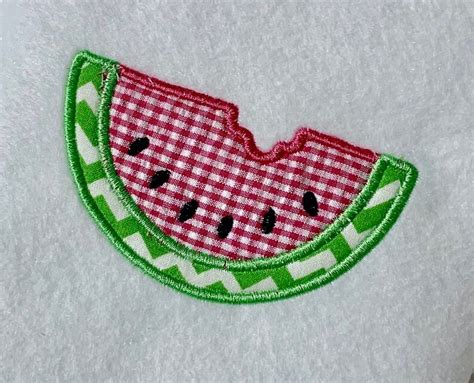 Applique Watermelon Instant Download Embroidery Water Melon Etsy