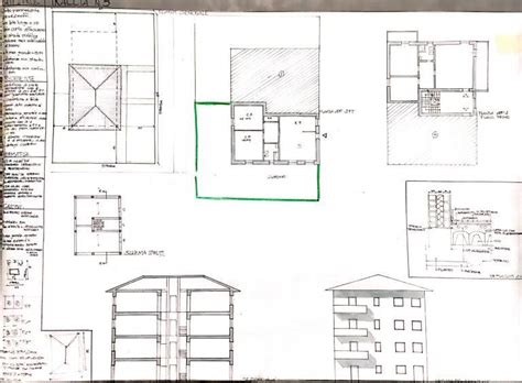 Esame di Stato per Architetto - Prova Grafica: Edificio Plurifamiliare