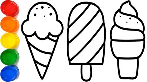 Koleksi Cara Menggambar Dan Mewarnai Ice Cream Kataucap