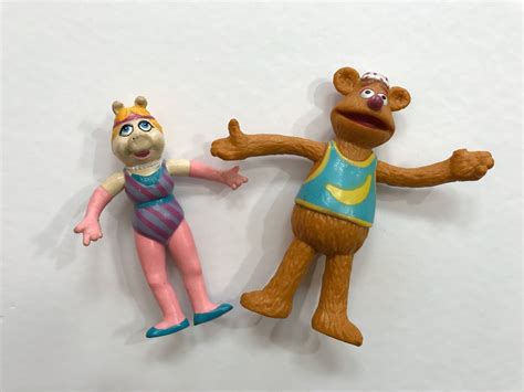 Muppets Bendy Figures Fozzie Bear Miss Piggy 1989 Hai Jim Etsy
