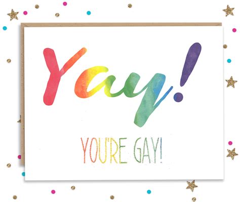 yay you re gay gay greeting card fourletterwordcards