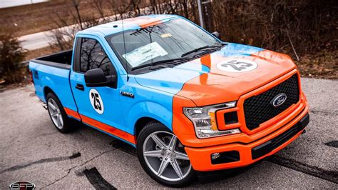 Gulf Livery Ford Performance Racing Heritage In A Ford F 150 Pickup