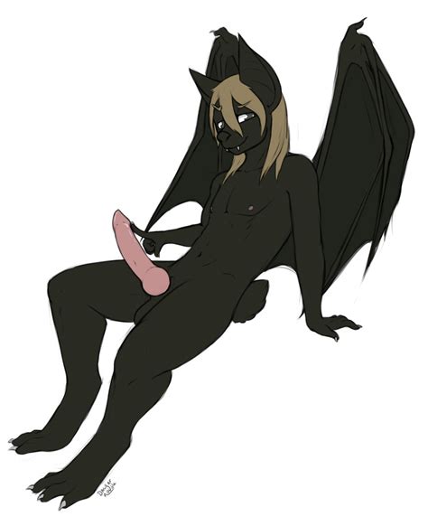 Rule 34 Bat Biobatz Claws Dangernoodledraws Erection Fangs Hi Res Knot Looking At Viewer Male