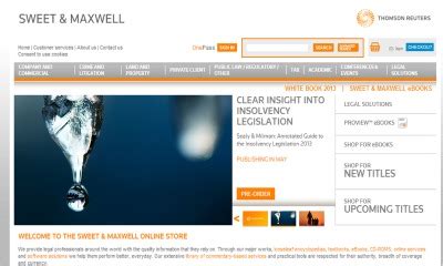 Sweet & maxwell is a british publisher specialising in legal publications. Other Thomson Reuters Businesses