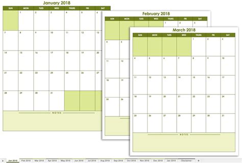 Planning Monthly Calendar Excel Spreadsheet Template Calendar Design