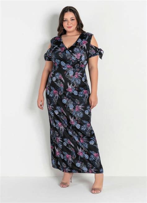 Vestido Longo Floral Plus Size Marguerite