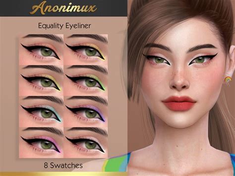 Anonimux Simmers Equality Eyeliner Collab In 2021 Sims 4 Sims 4