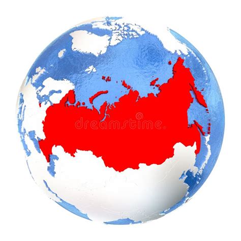 Map Of Russia On Globe Stock Illustration Illustration Of Russian