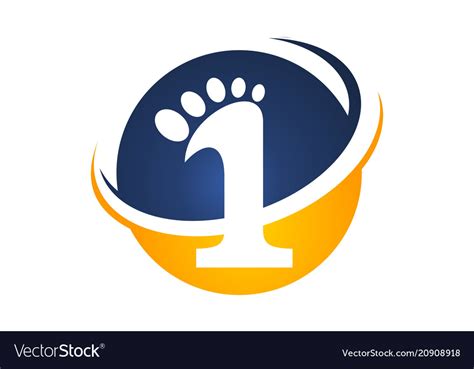 First Step Logo Design Template Royalty Free Vector Image