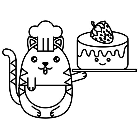 Gatos Para Colorear Kawaii Dibujos Para Colorear Gatos Kawaii