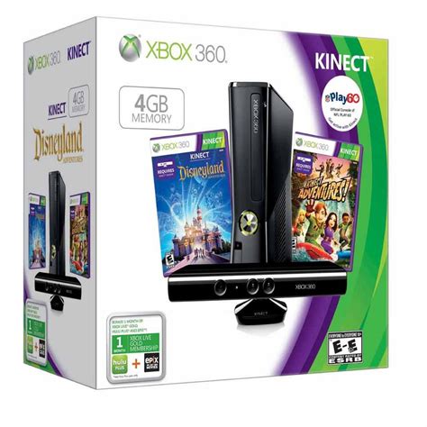 Xbox 360 Kinect Holiday Bundle Wdisneyland Adventures And Kinect