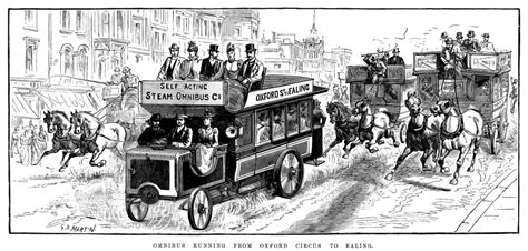 London Omnibus 1898 Na Steam Powered Omnibus In London Wood