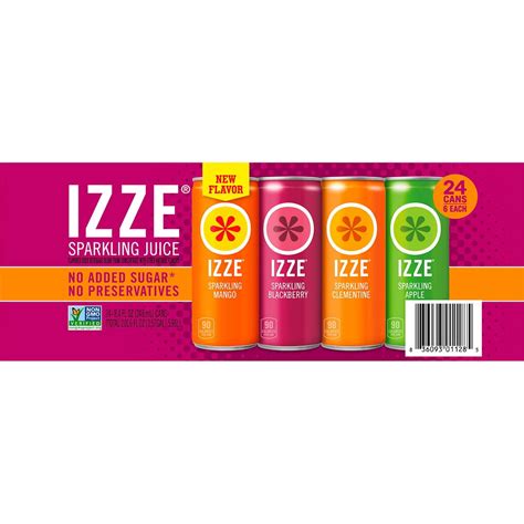 Buy Izze Sparkling Juice Beverage Variety Pack 84 Fl Oz 24 Ct