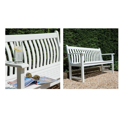 Alexander Rose Broadfield 2 Seater Bench White On Sale Fast Delivery