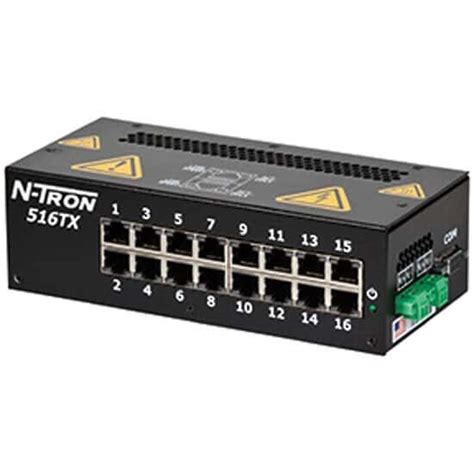 Red Lion 516tx N Tron Unmanaged Industrial Ethernet Switch 16 Port Tx