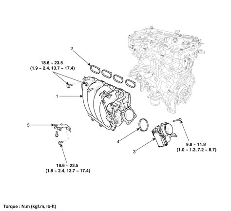 Hyundai Tucson Intake Manifold Components And Components Location