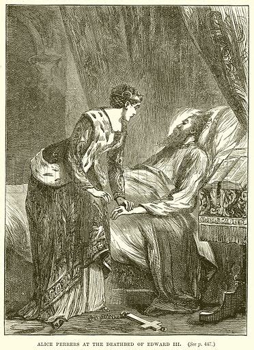 Alice Perrers At The Deathbed Of Edward Iii Stock Image Look And Learn