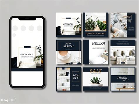The pack includes nice versatile posts at 10 seconds in length, and five at five seconds. Minimal instagram template design by rawpixel on Dribbble