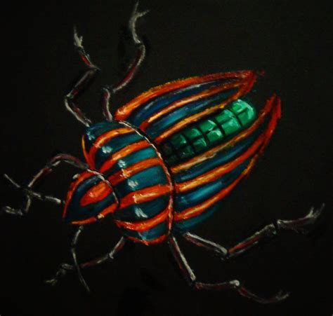Beetle Art Oil Painting Beetle
